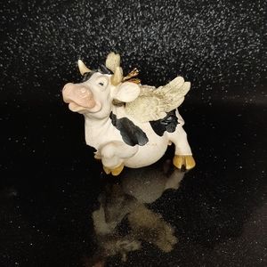 Vintage Angel/ Flying Cow Ornament.
